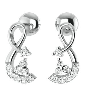 Lucio Round Diamond Stud Earrings